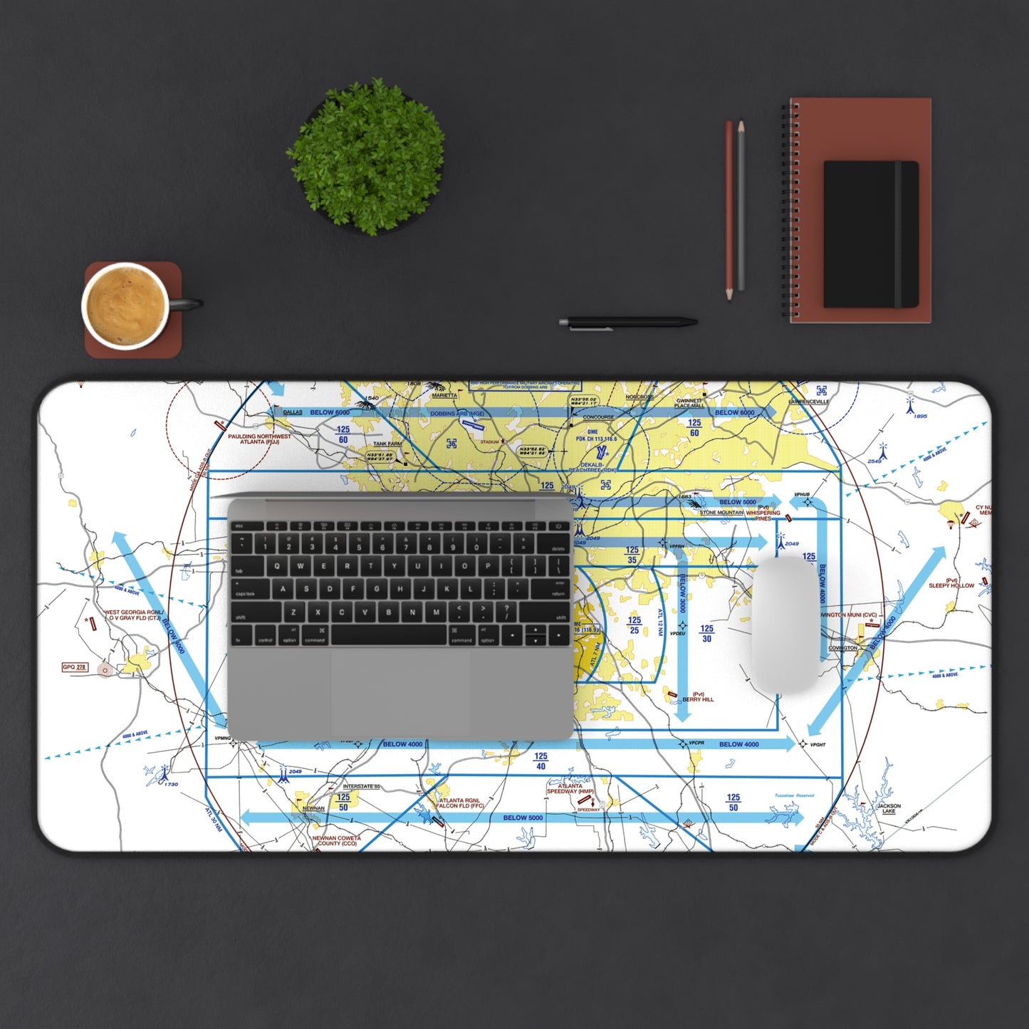 Atlanta Flyway Chart desk mat