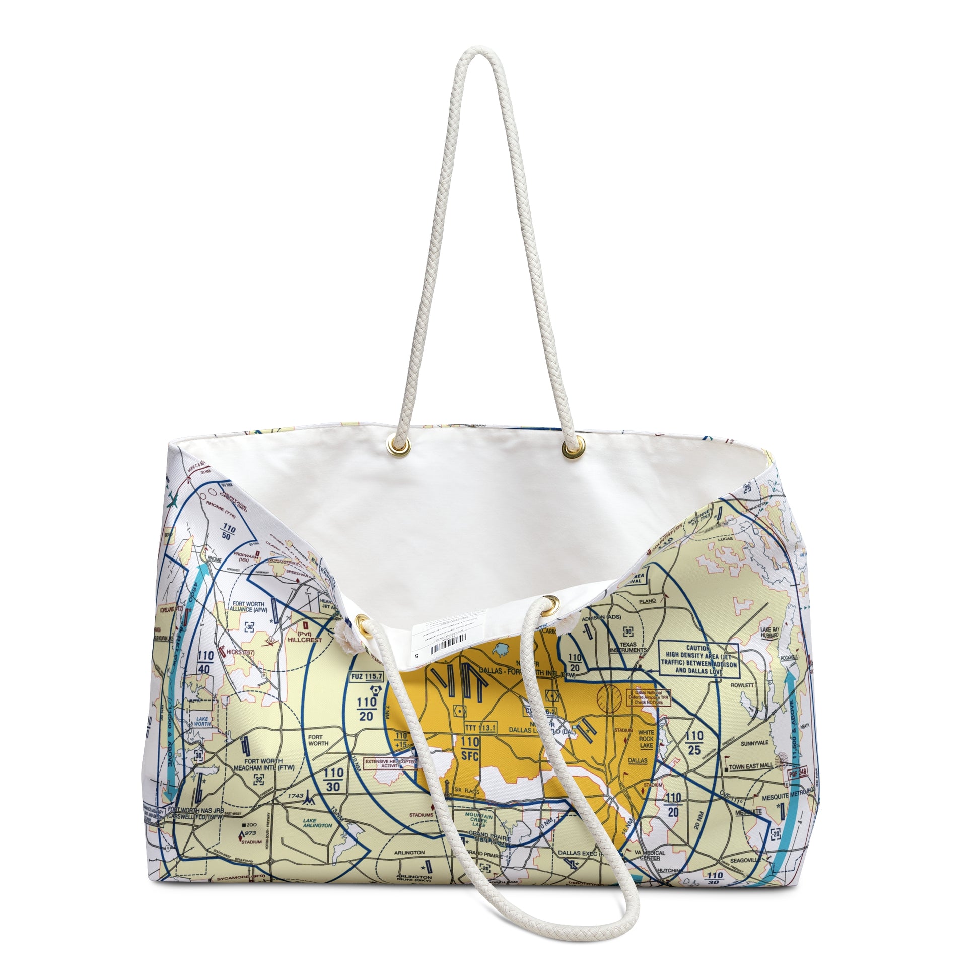 Aeronautical Chart weekender tote bag (KDFW)