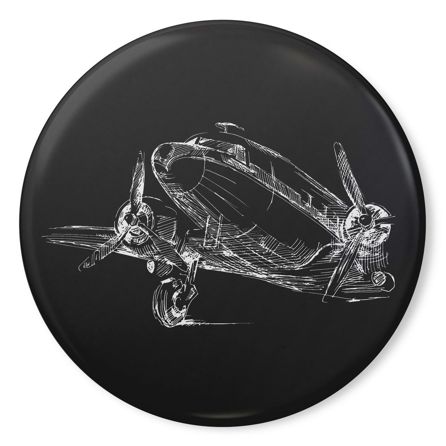 Aero 1 button pin (black)