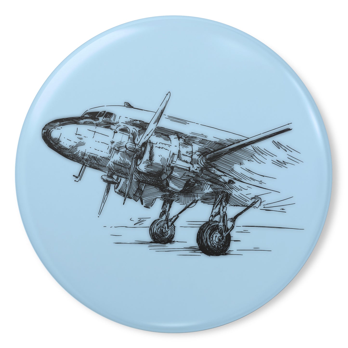 Aero 3 button pin (lt. blue)