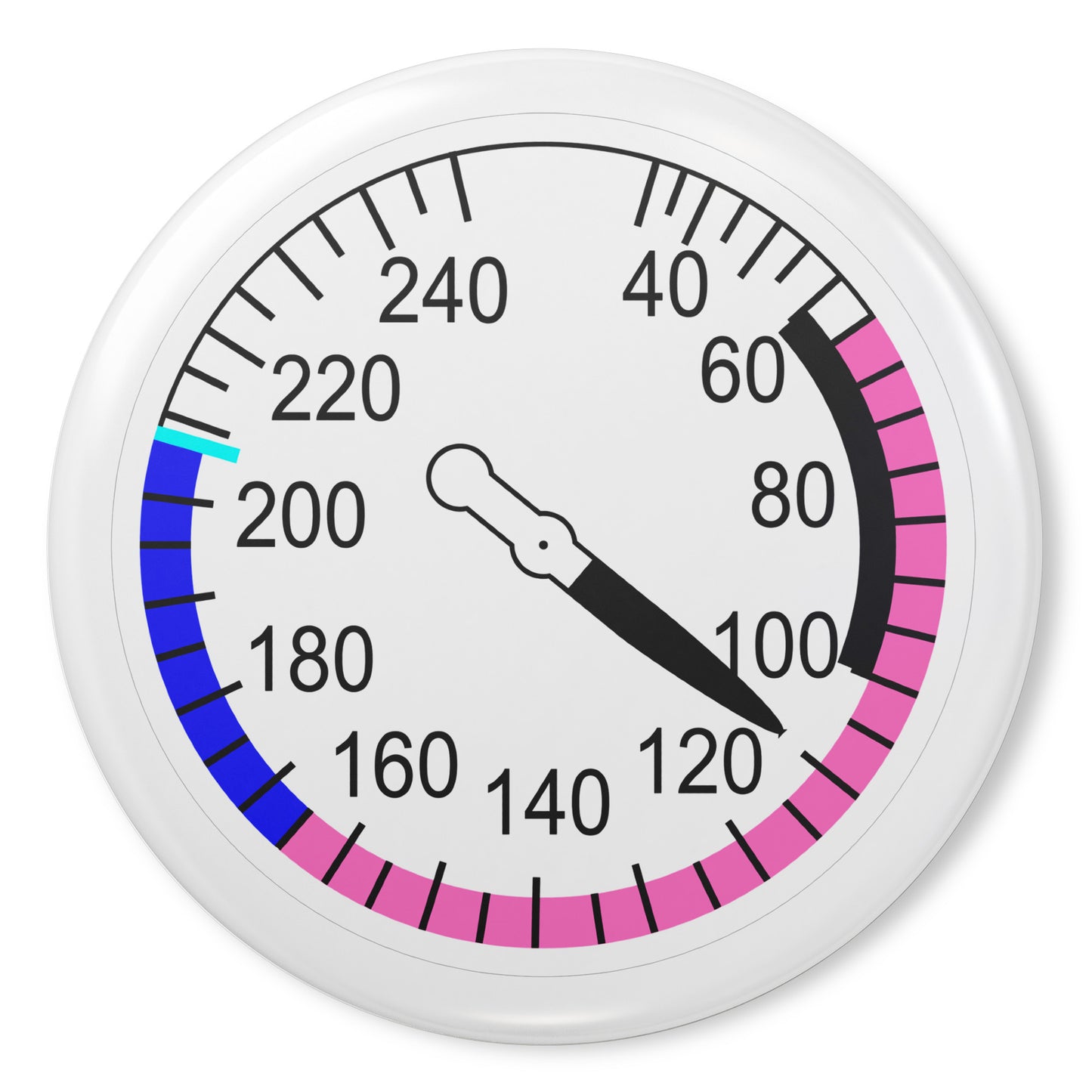Airspeed indicator button pin (NE205kts / white)