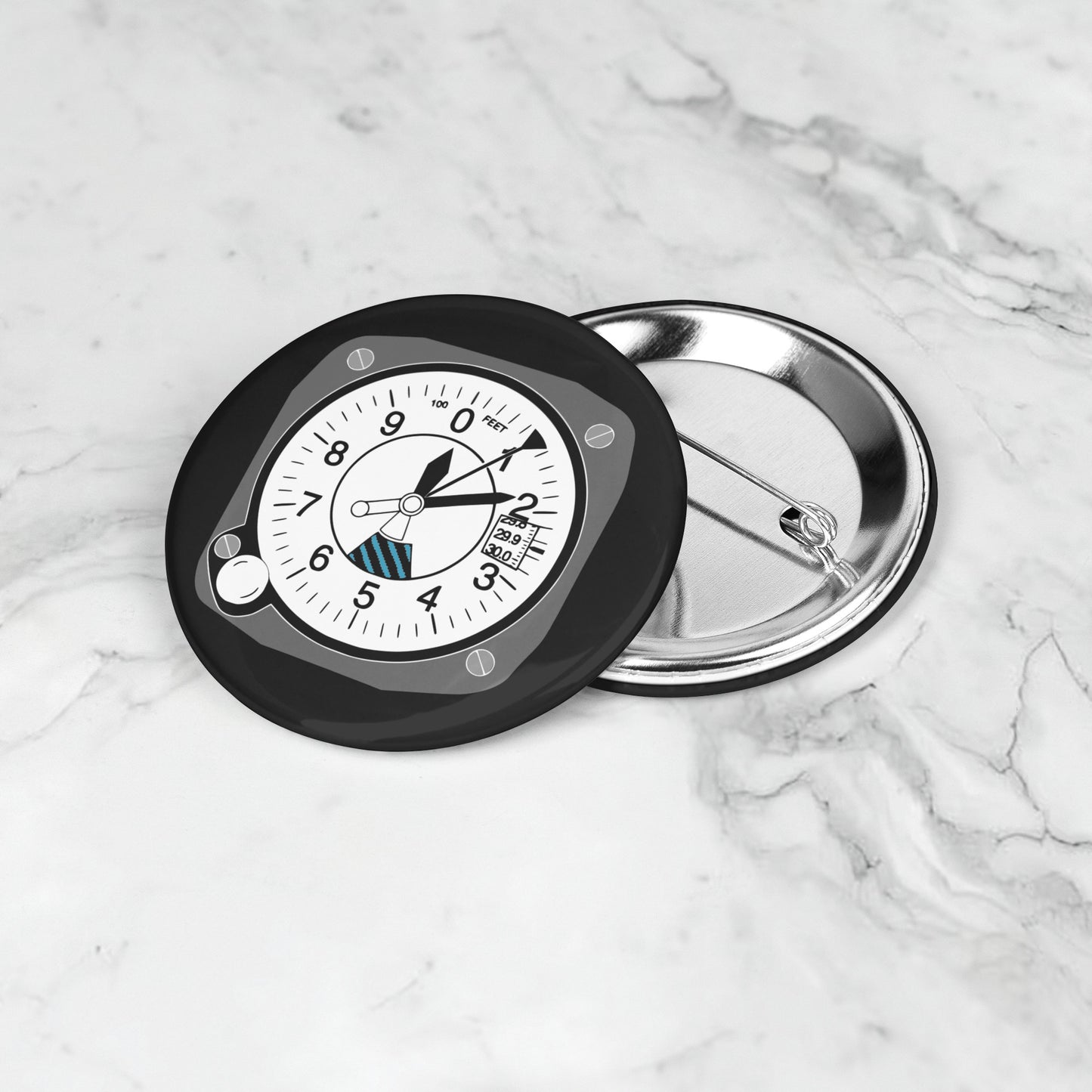 Altimeter pin button