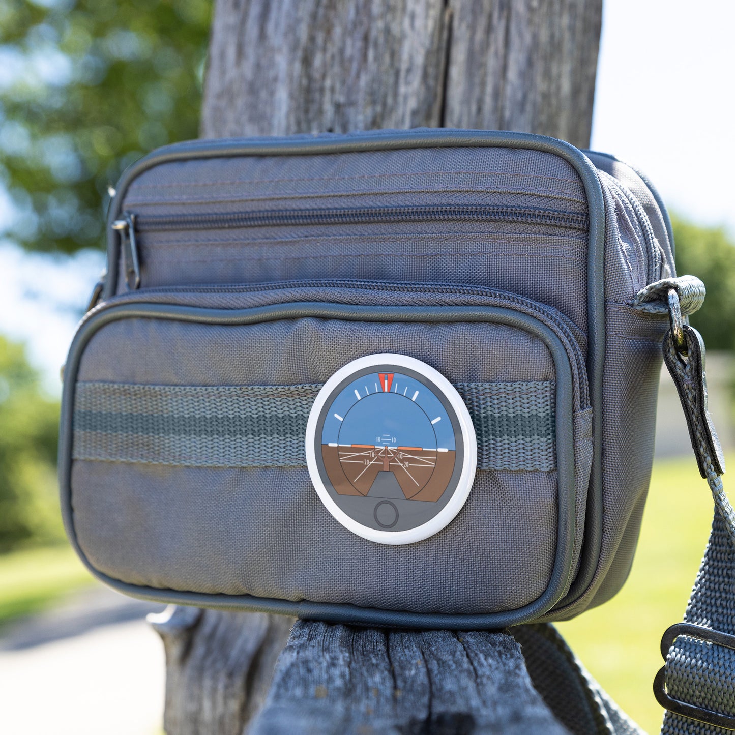 Attitude indicator pin button