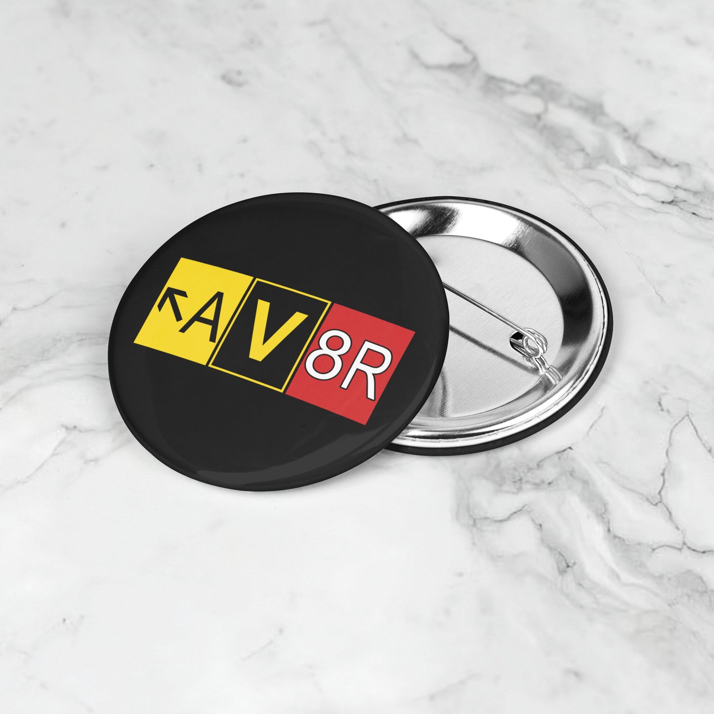 Aviator - AV8R pin button (black)