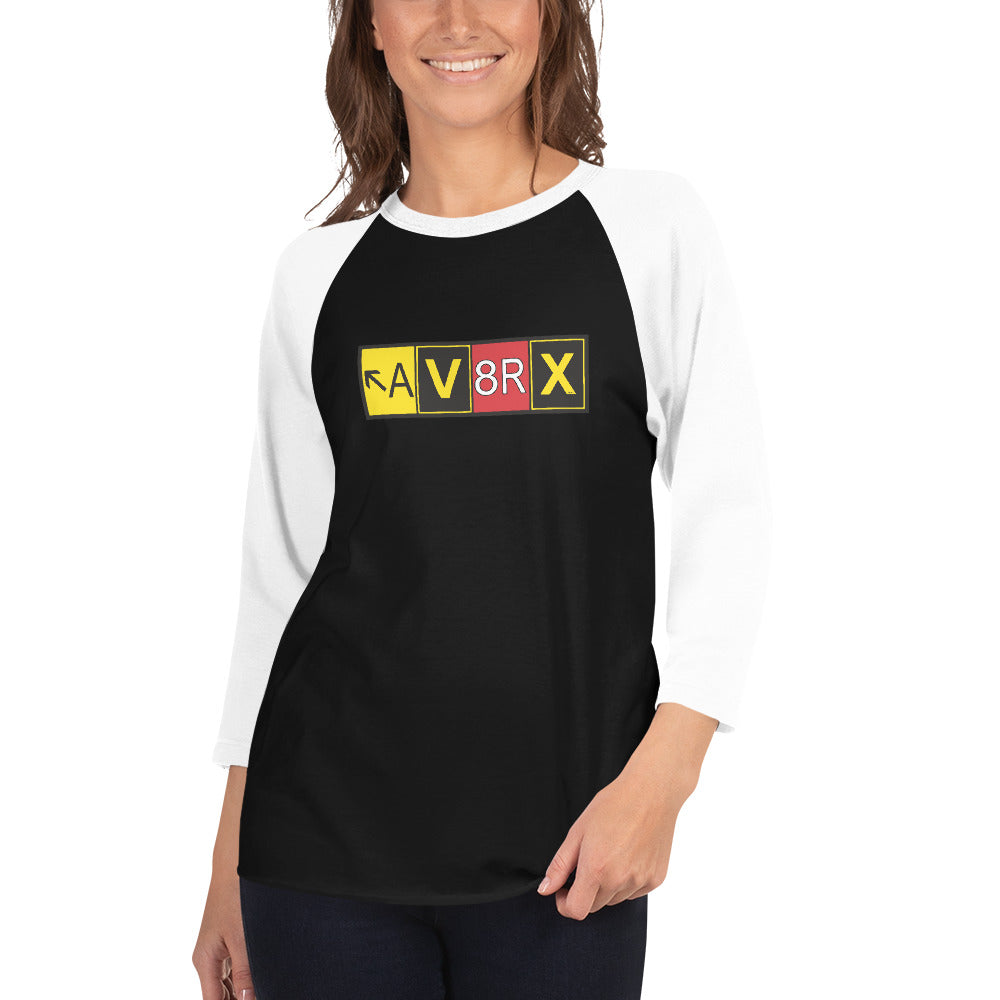 Aviatrix - AV8RX - women's 3/4 sleeve raglan shirt