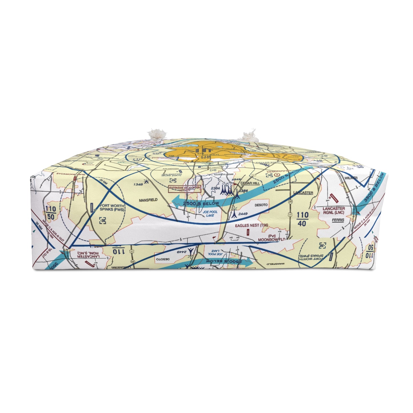 Aeronautical Chart weekender tote bag (KDFW)