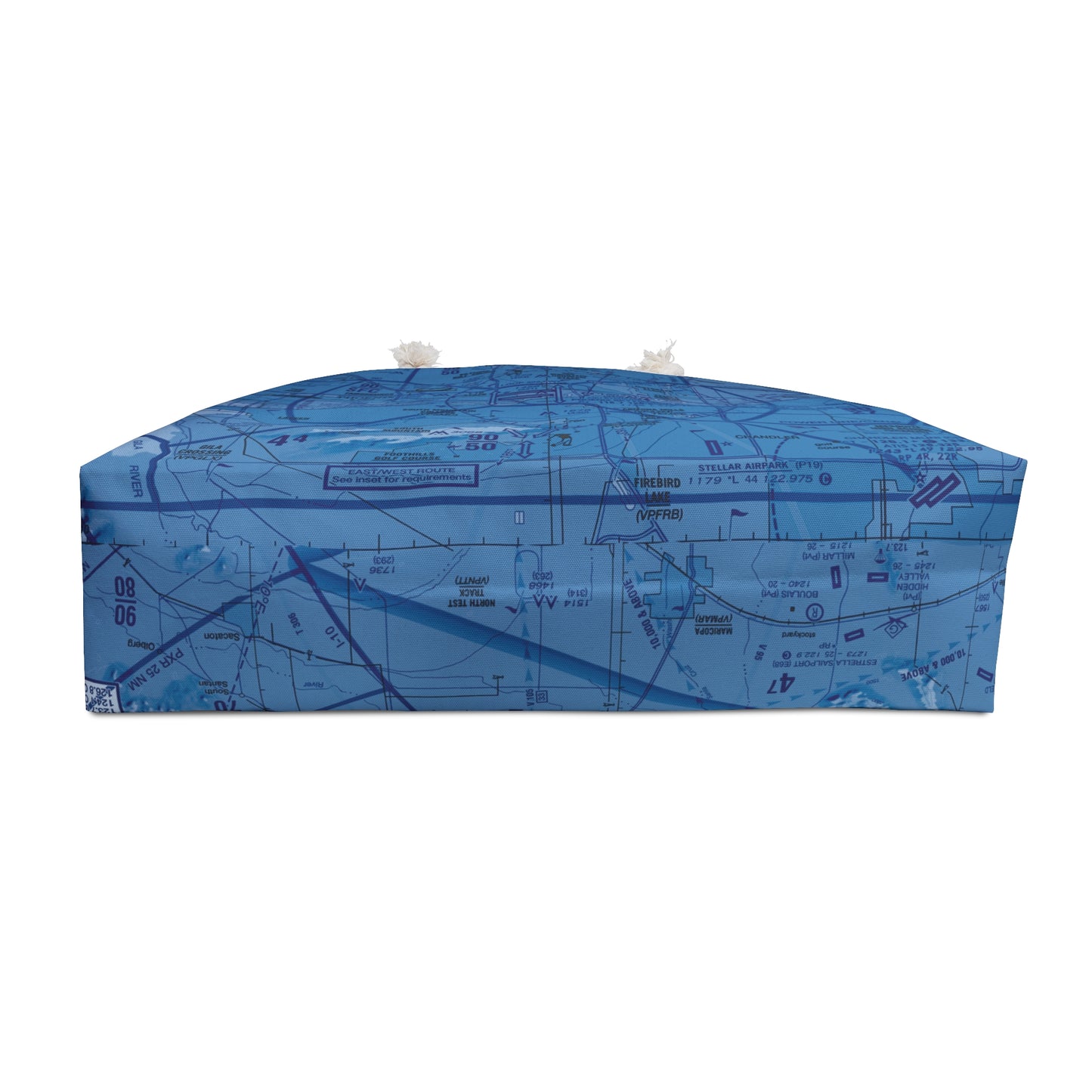 Aeronautical Chart weekender tote bag (PHX/blue)