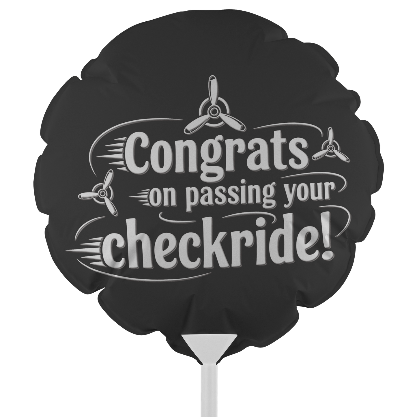 Congrats on passing your checkride! balloon (v3. black)