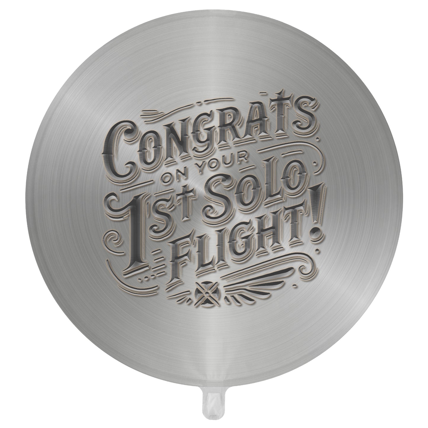 Congrats on your 1st Solo Flight! reusable balloon (metal)