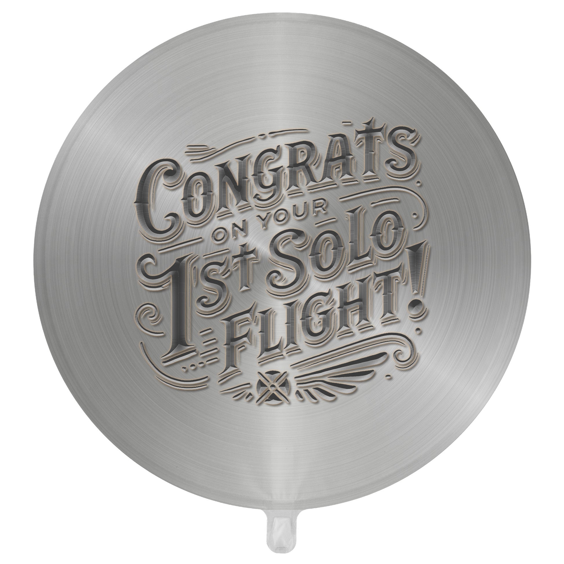 Congrats on your 1st Solo Flight! reusable balloon (metal)