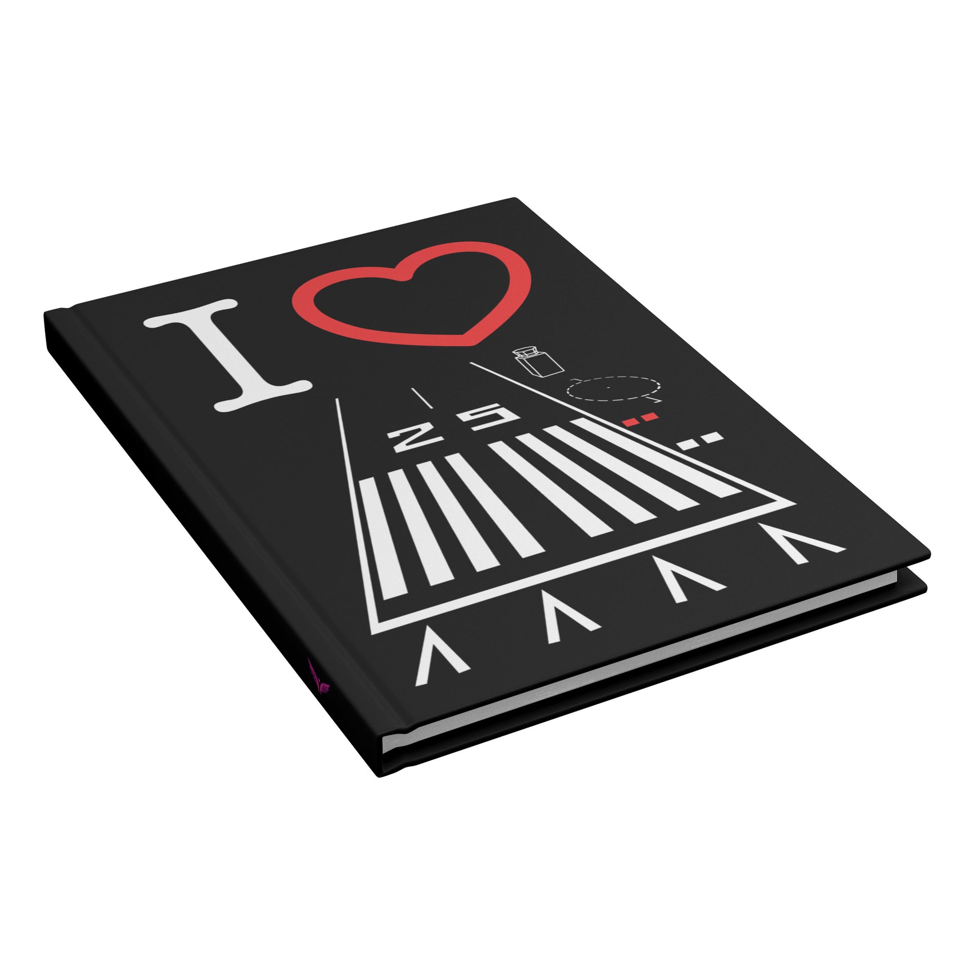 Hawthorne Airport Runway 25 / 7 hardcover journal (black)