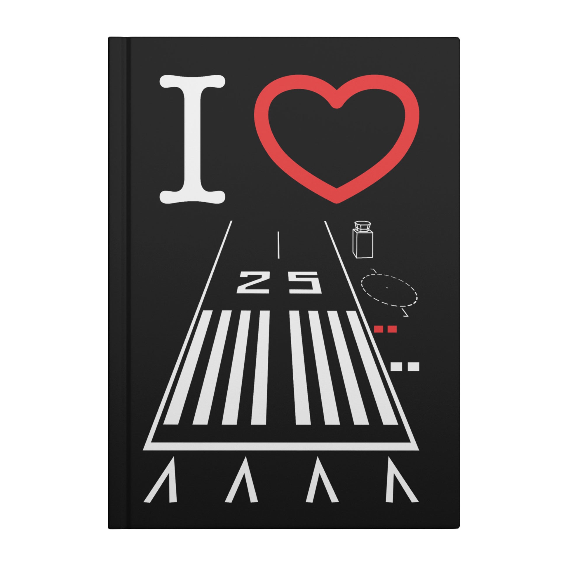 Hawthorne Airport Runway 25 / 7 hardcover journal (black)
