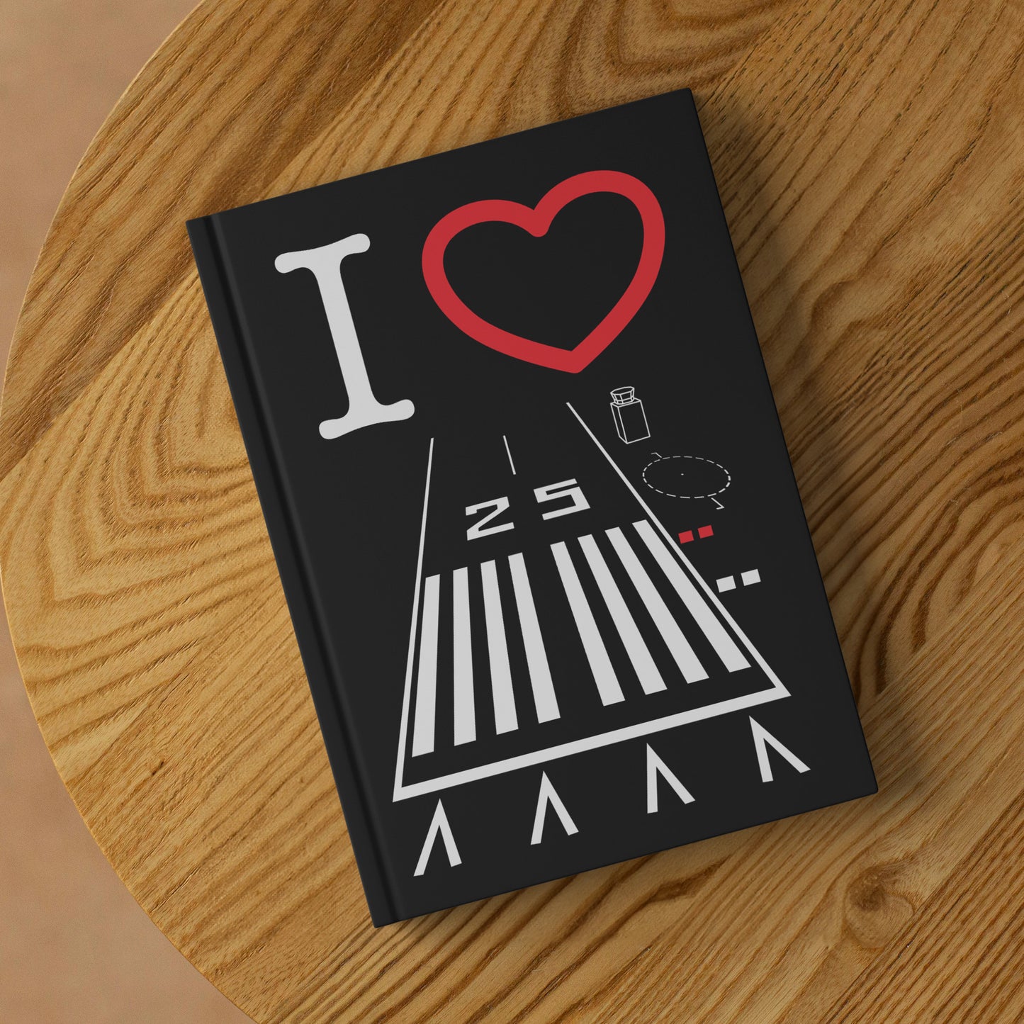 Hawthorne Airport Runway 25 / 7 hardcover journal (black)