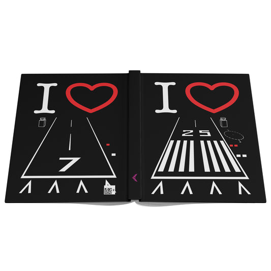 Hawthorne Airport Runway 25 / 7 hardcover journal (black)