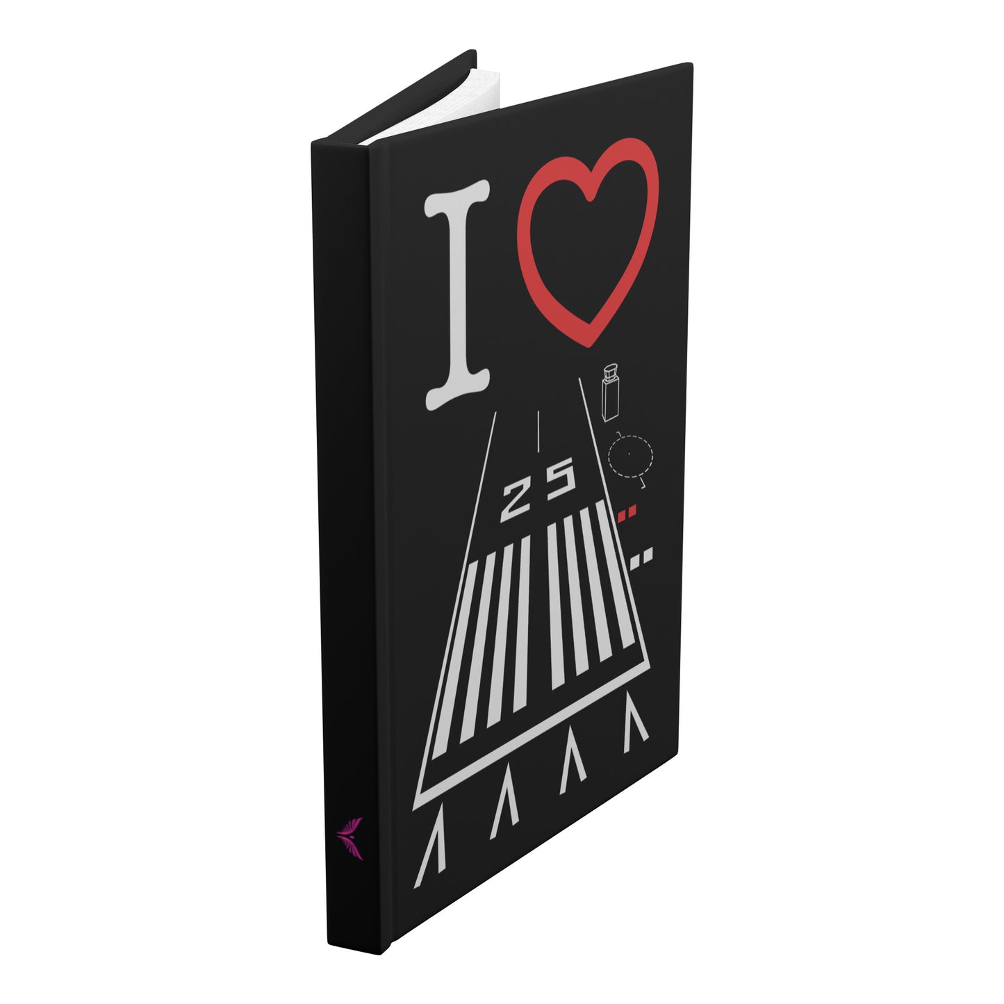 Hawthorne Airport Runway 25 / 7 hardcover journal (black)