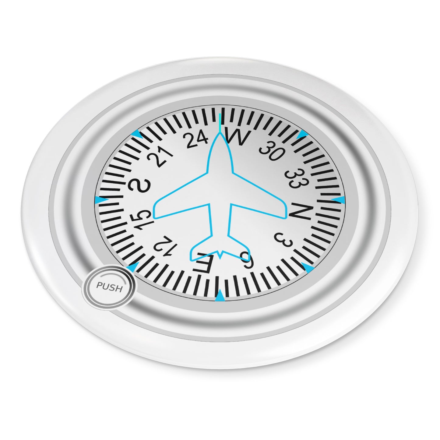 Heading indicator button pin (white)