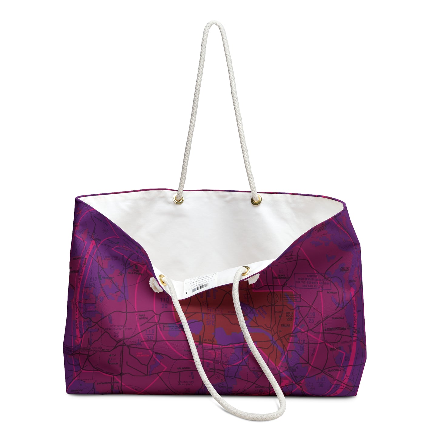 Aeronautical Chart weekender tote bag (KDFW/purple)