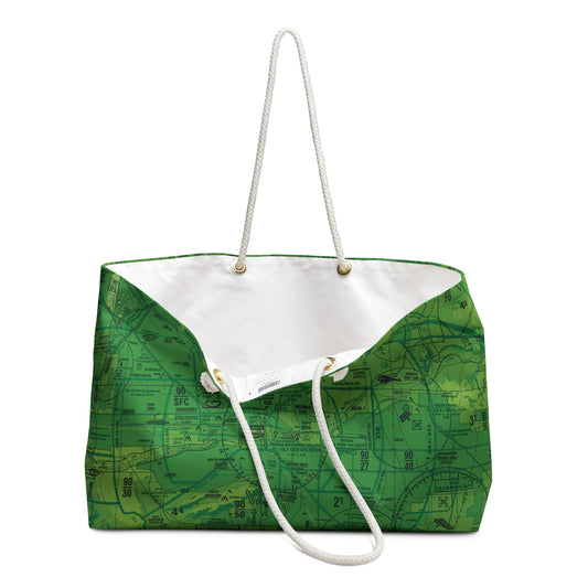 Aeronautical Chart weekender tote bag (PHX/green)