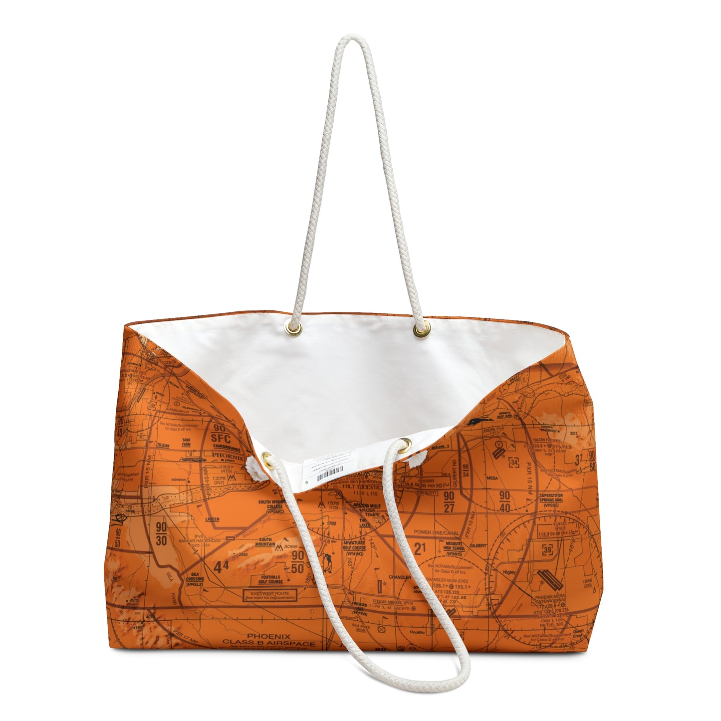 Aeronautical Chart weekender tote bag (PHX/orange)