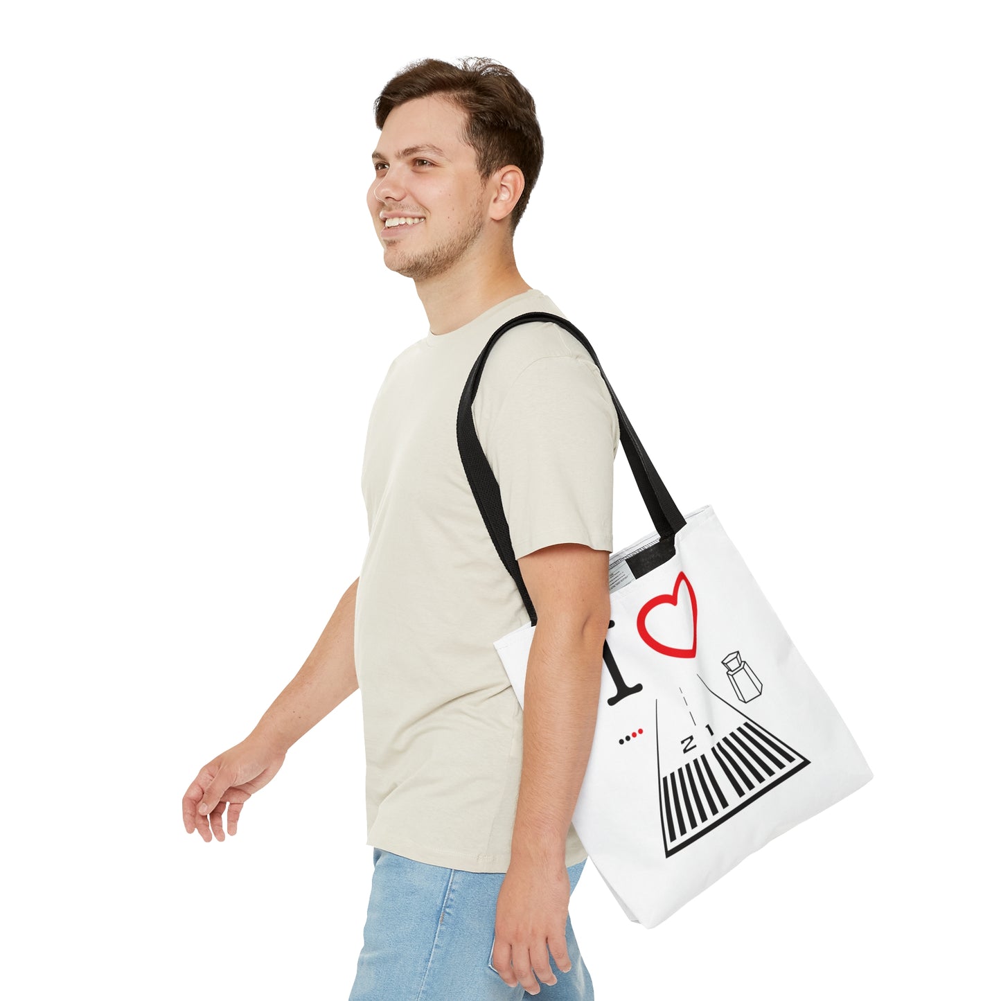Santa Monica Airport Runway 21 / 3 tote bag (white)