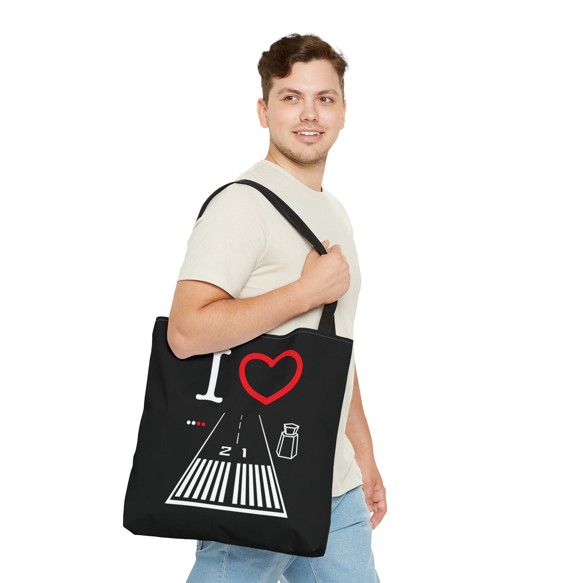 Santa Monica Airport Runway 21 / 3 tote bag (black)
