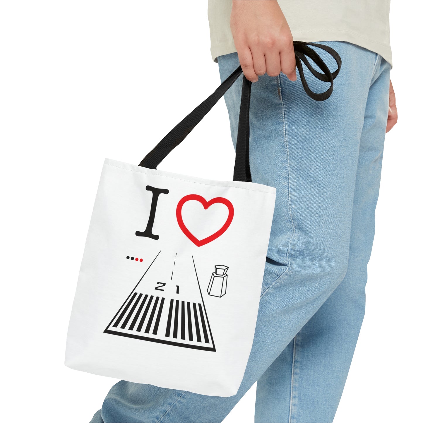 Santa Monica Airport Runway 21 / 3 tote bag (white)