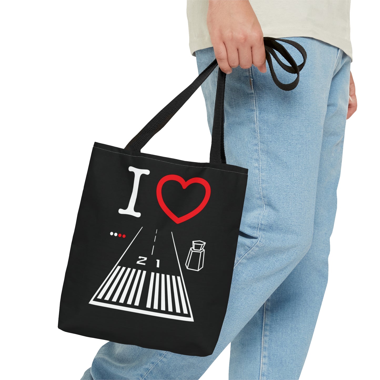 Santa Monica Airport Runway 21 / 3 tote bag (black)