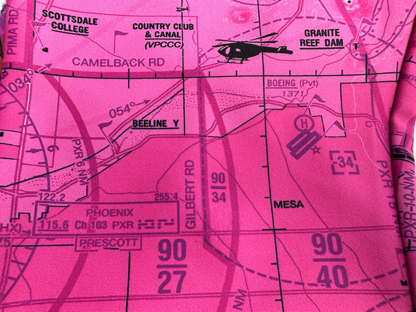Phoenix TAC Chart capri leggings (pink)
