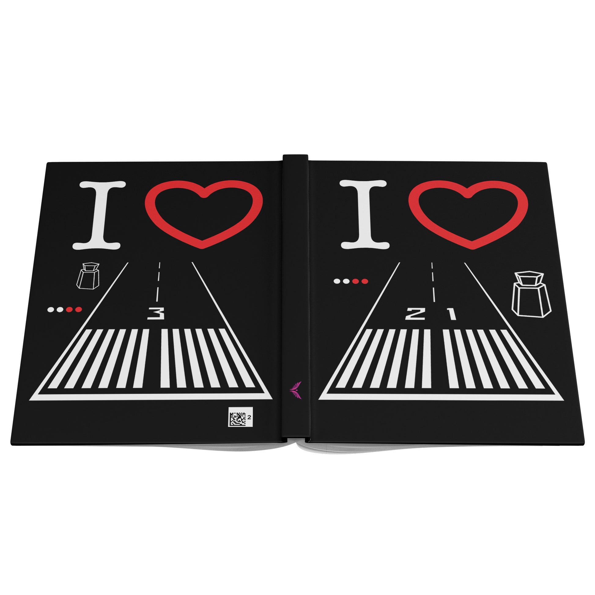 Santa Monica Airport Runway 21 / 3 hardcover journal (black)