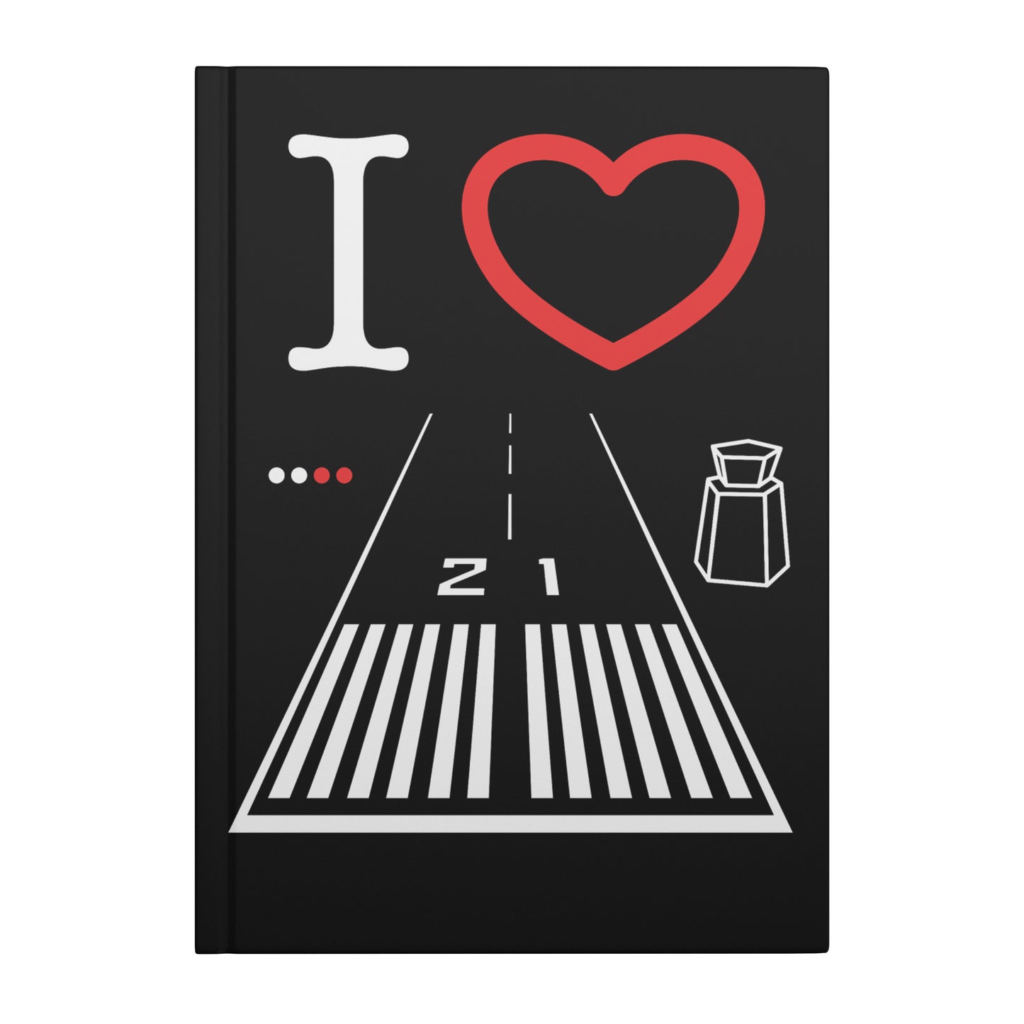 Santa Monica Airport Runway 21 / 3 hardcover journal (black)