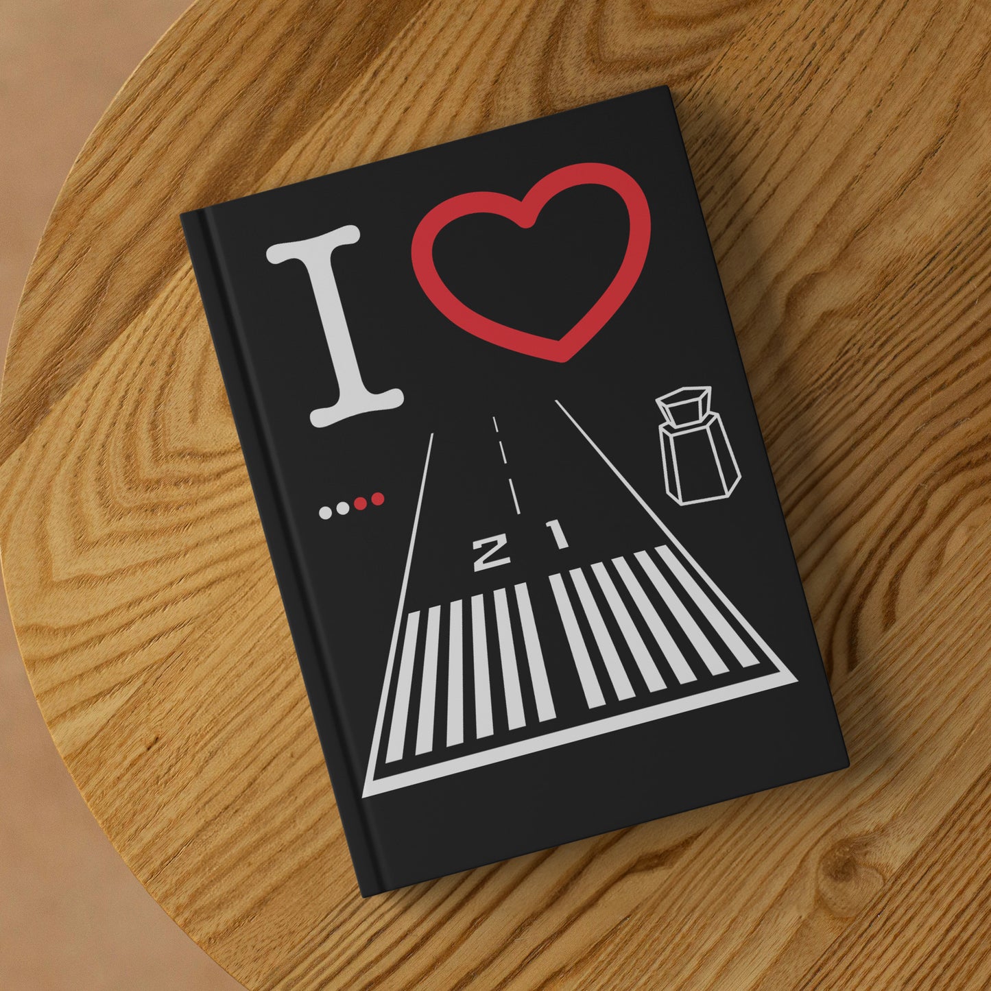 Santa Monica Airport Runway 21 / 3 hardcover journal (black)
