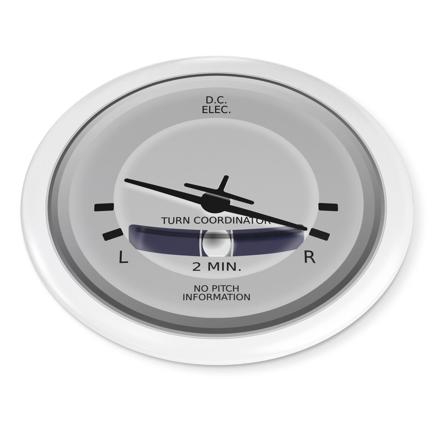 Turn Coordinator button pin (white)