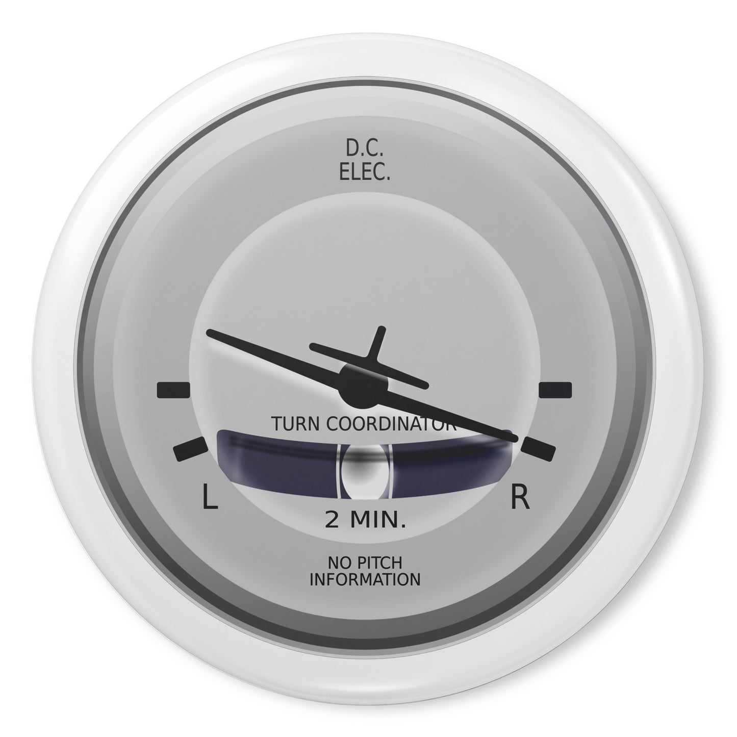 Turn Coordinator button pin (white)