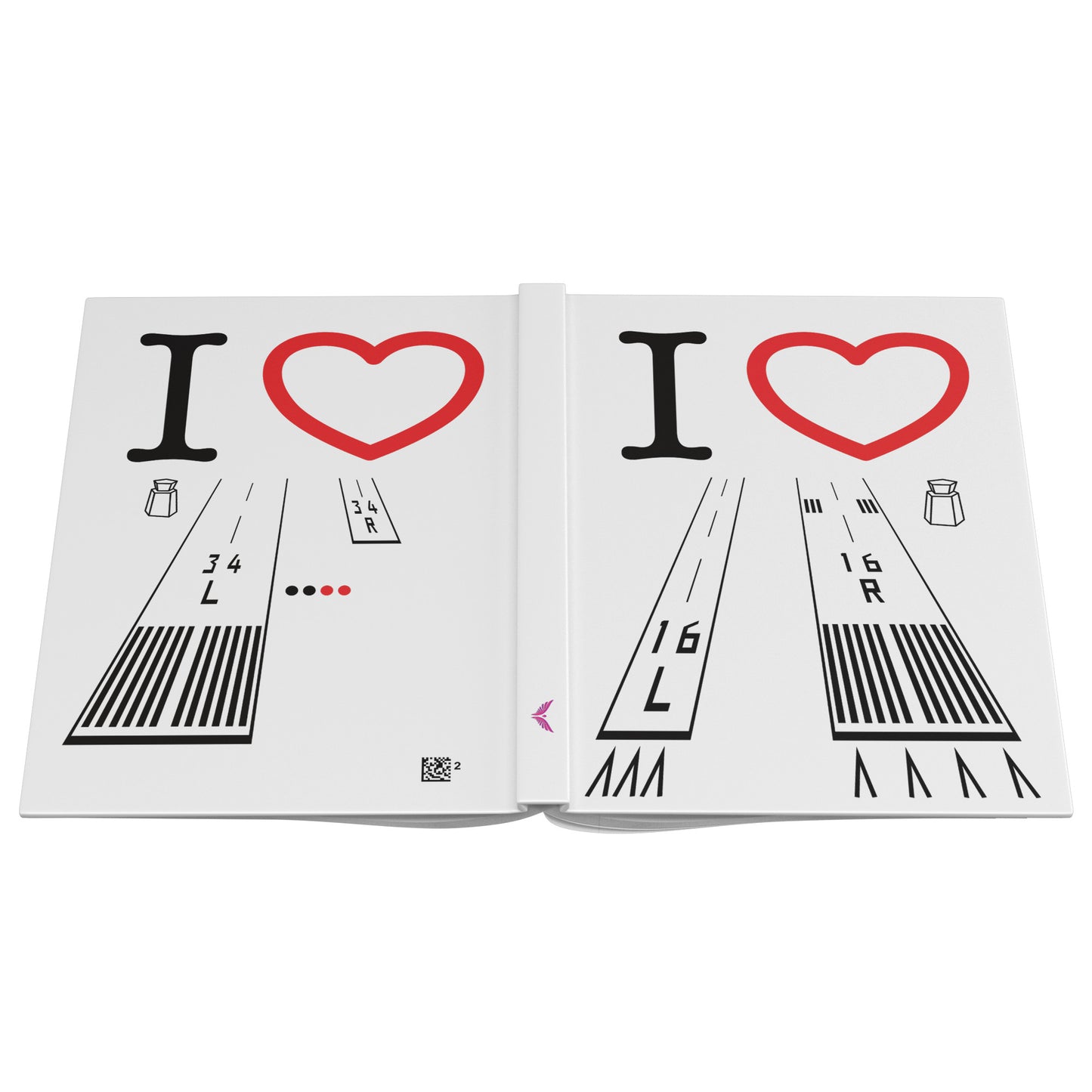 Van Nuys Airport Runways 16L - 16R / 34L - 34R hardcover journal