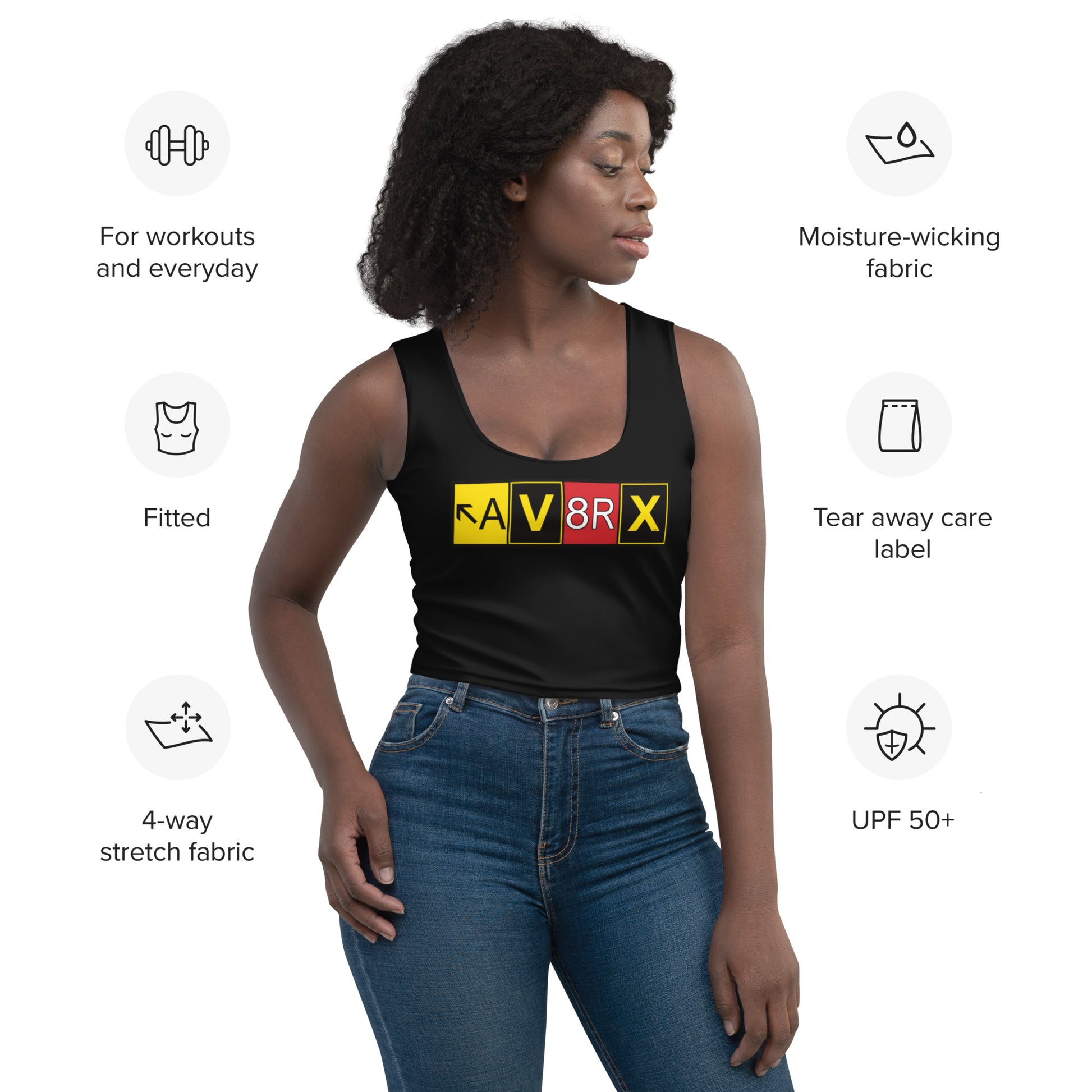 Aviatrix crop top (black)