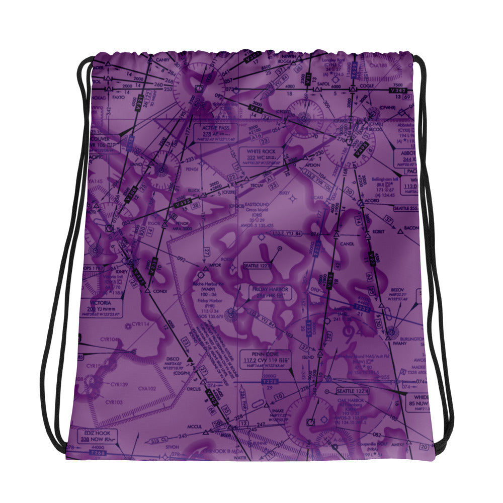 Enroute Low Altitude Chart drawstring bag (ELUS1/purple)
