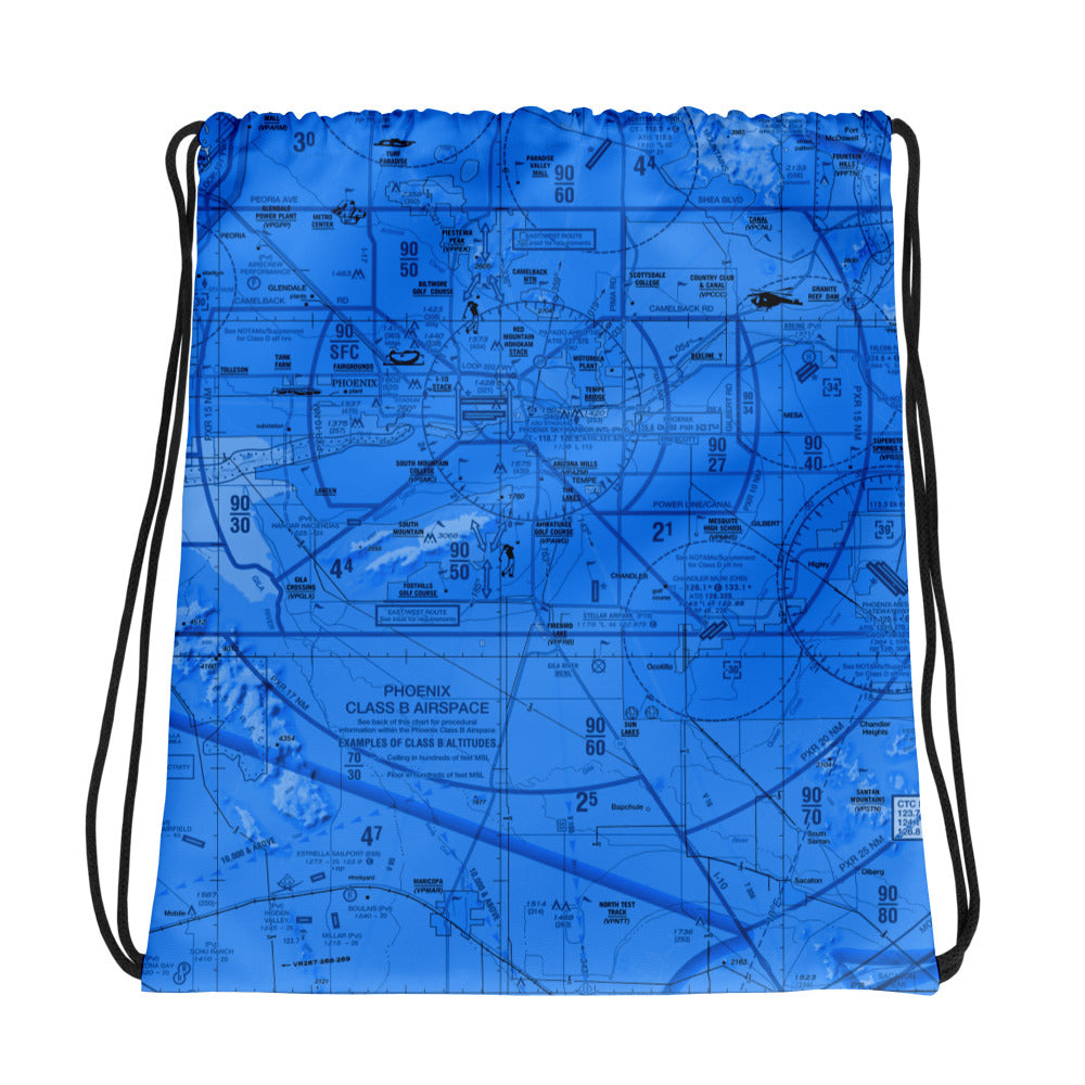 Phoenix TAC Chart drawstring bag (blue)
