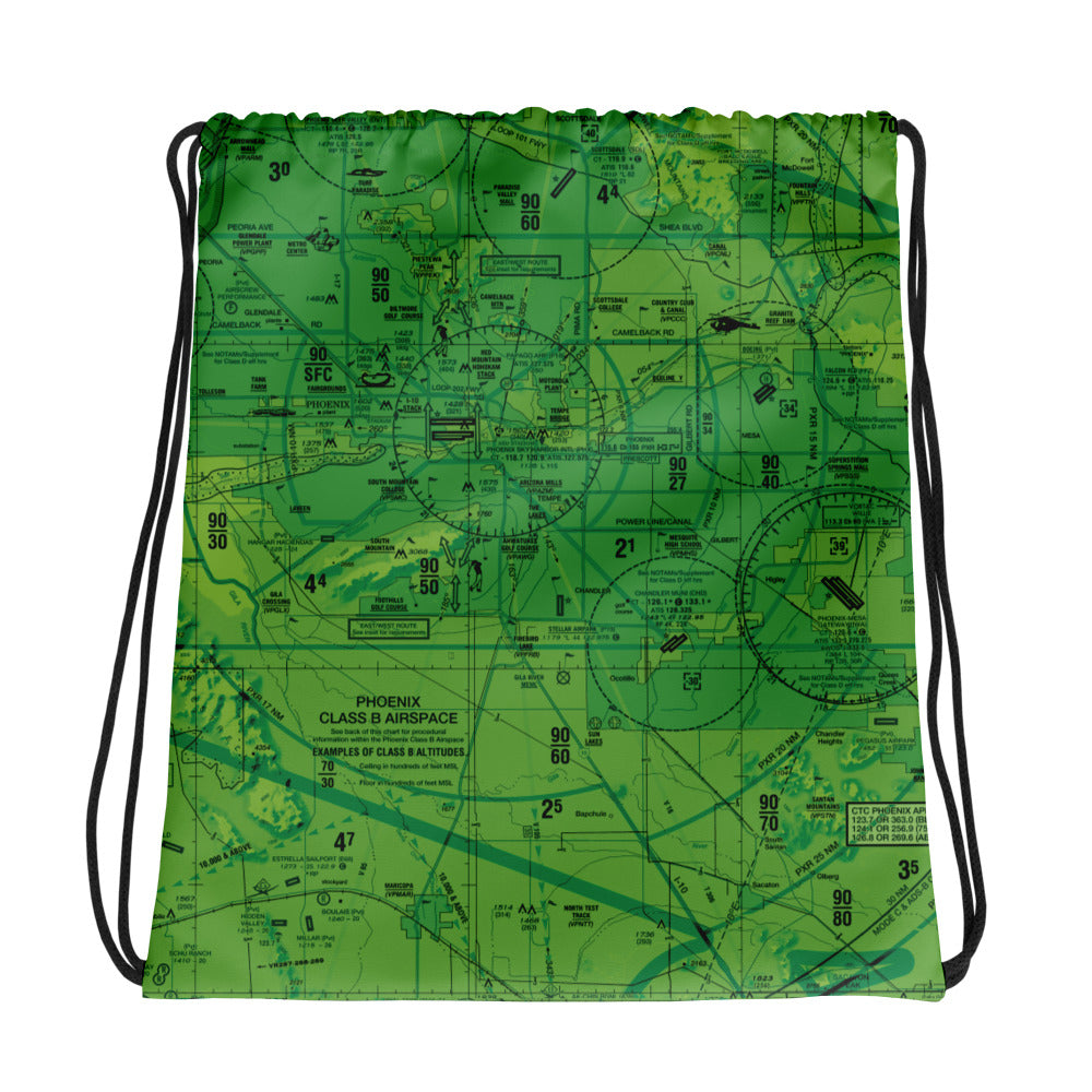 Phoenix TAC Chart drawstring bag (green)