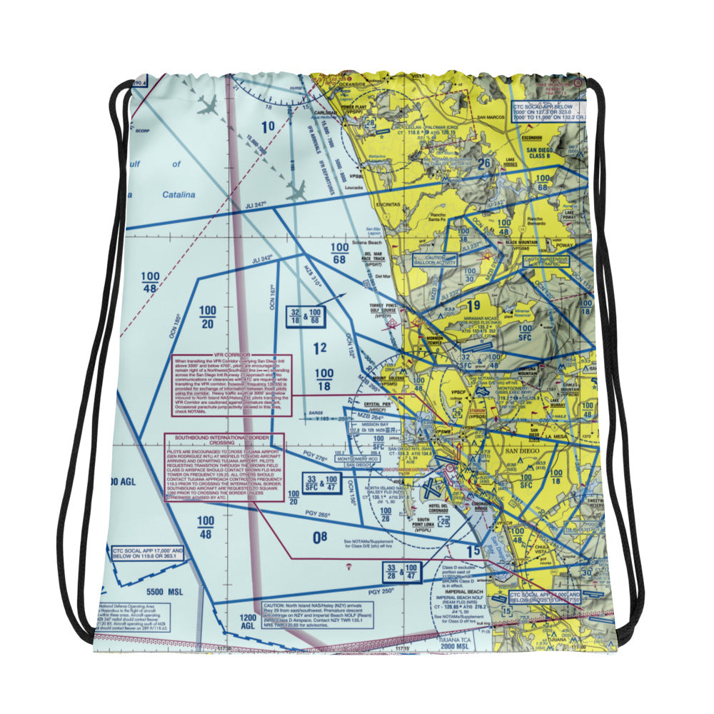 San Diego TAC Chart drawstring bag