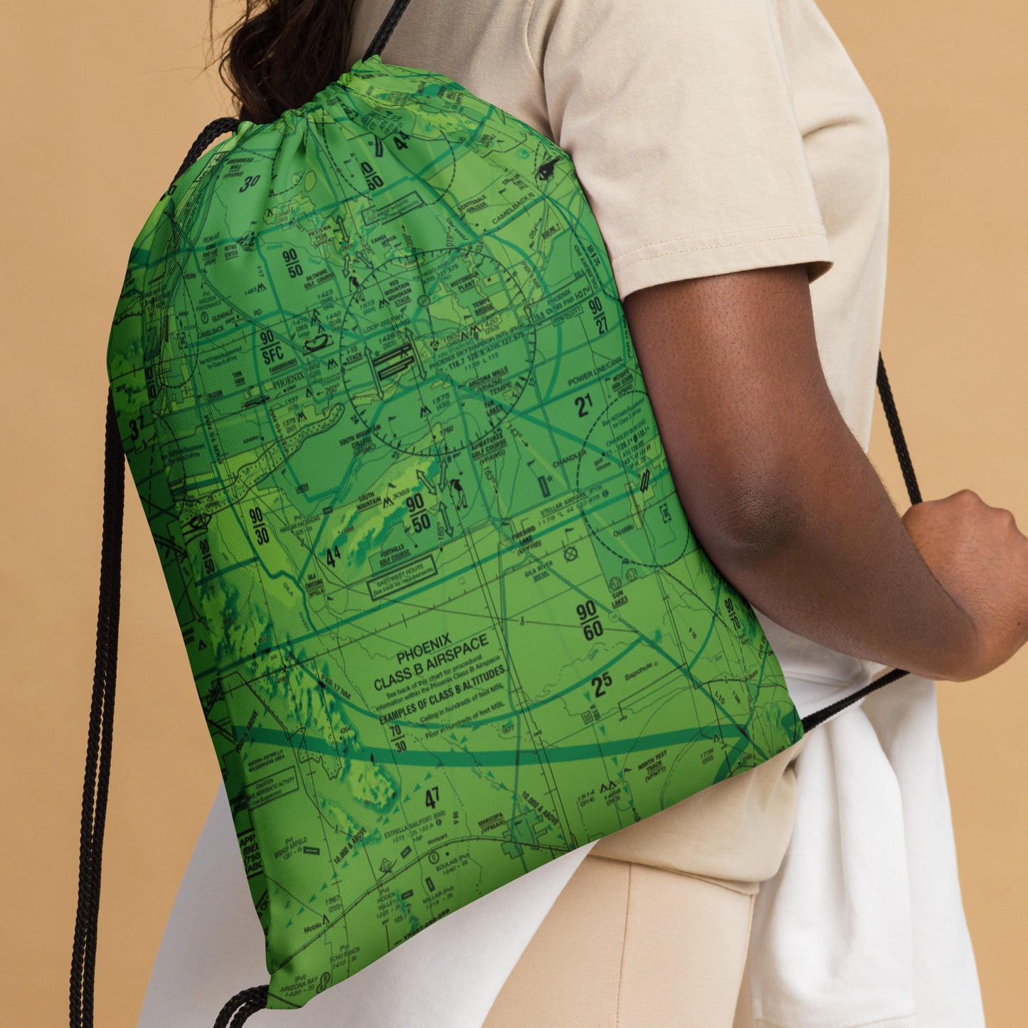 Phoenix TAC Chart drawstring bag (green)