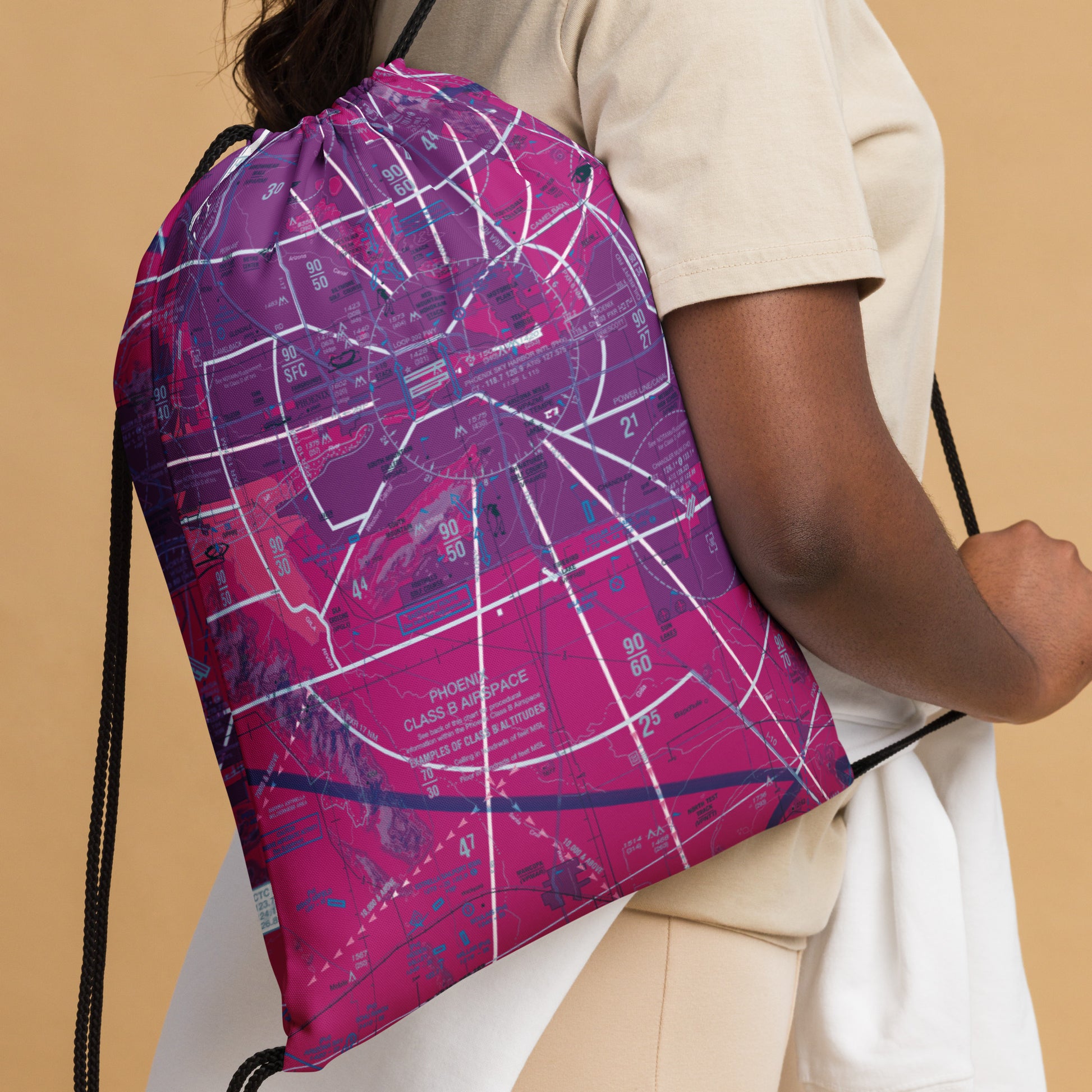 Phoenix TAC Chart drawstring bag (purple)