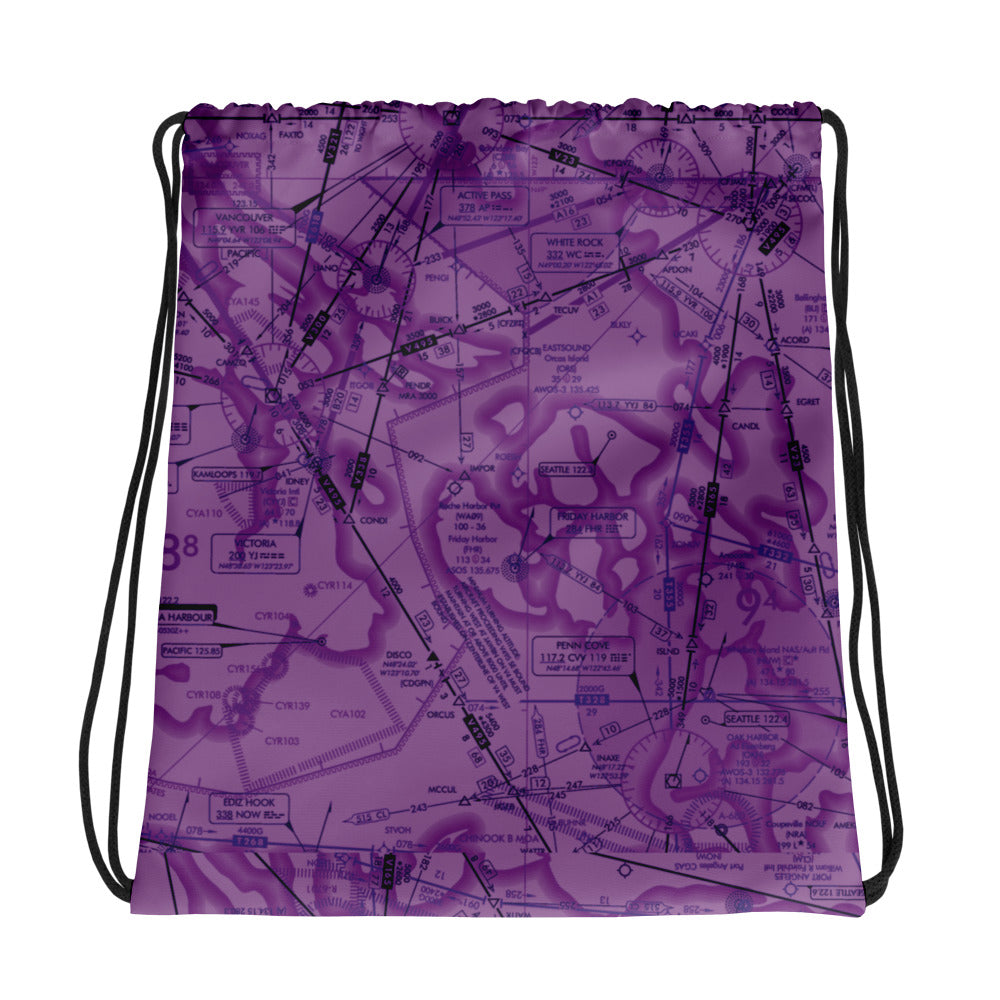 Enroute Low Altitude Chart drawstring bag (ELUS1/purple)