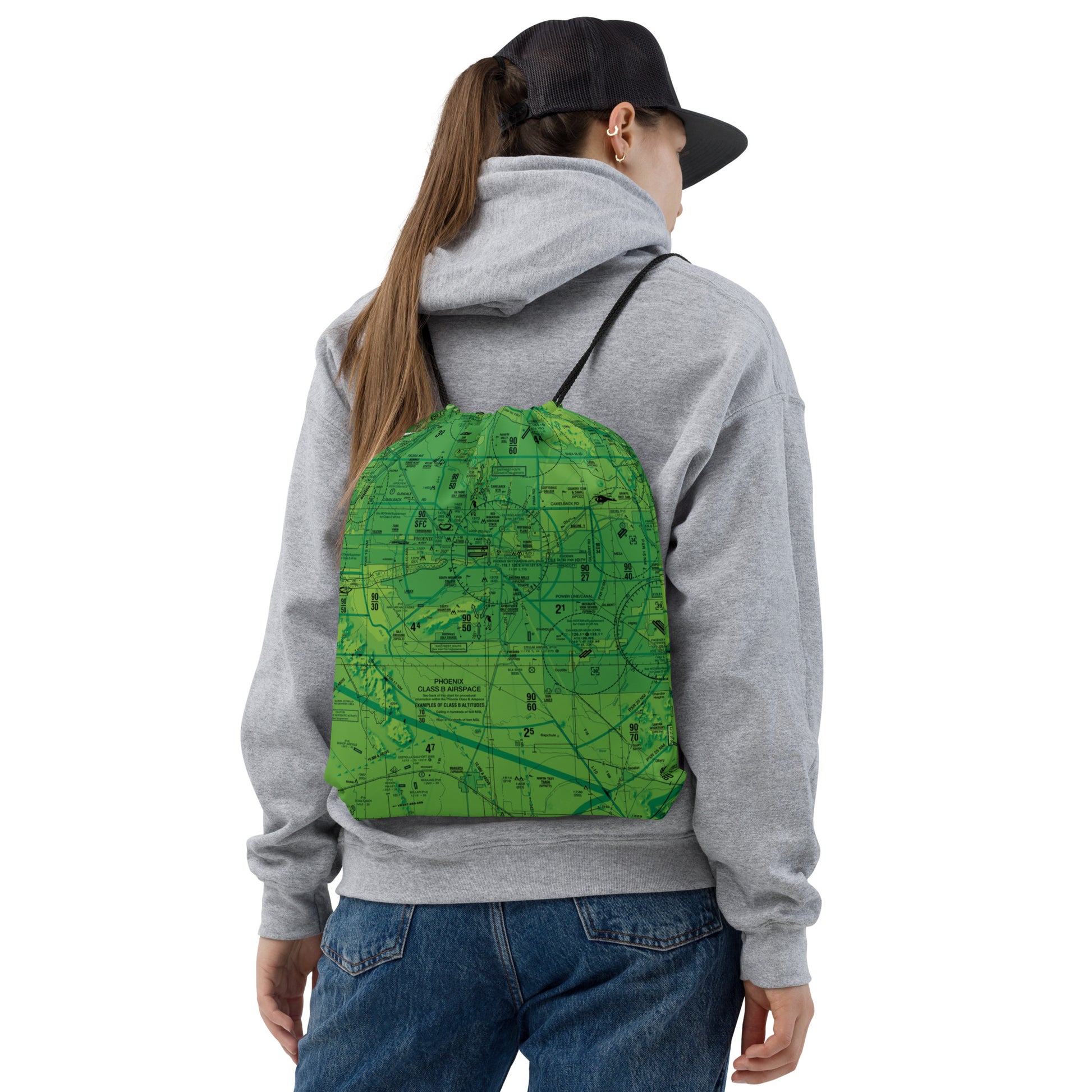 Phoenix TAC Chart drawstring bag (green)