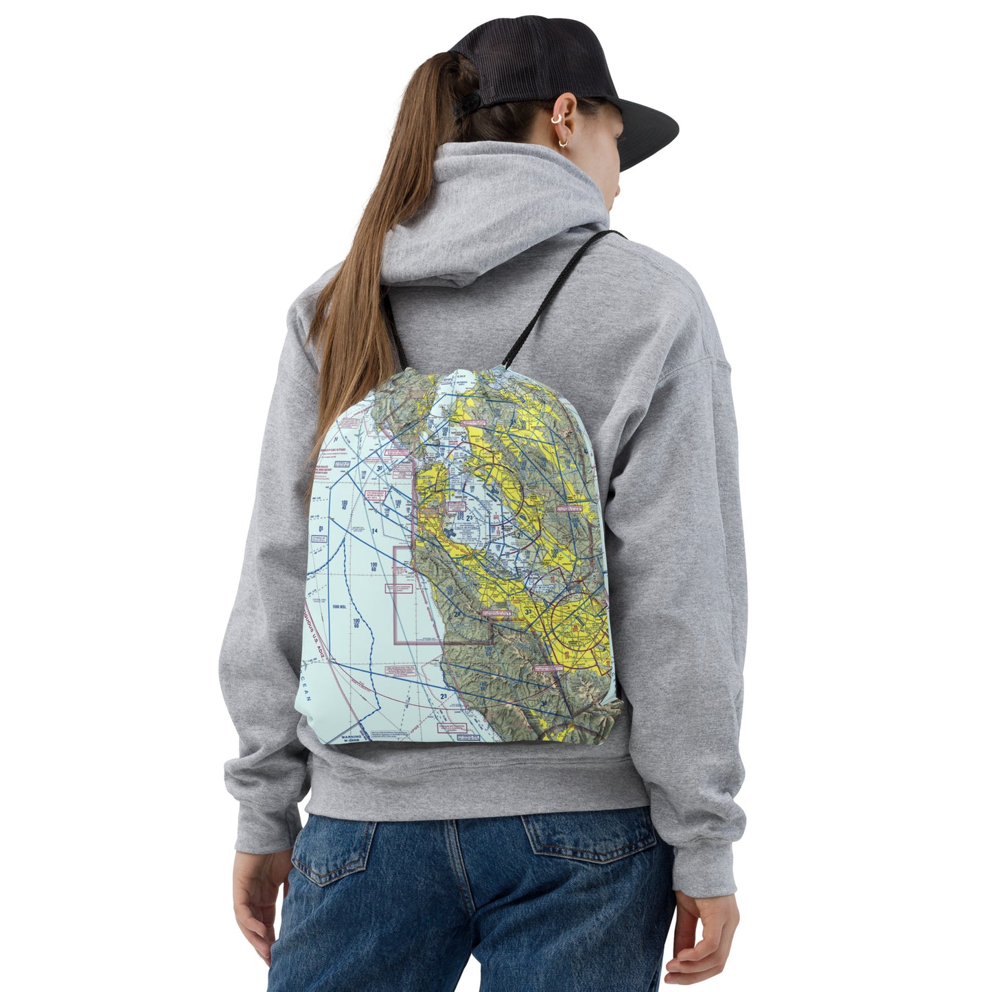 San Francisco TAC Chart drawstring bag