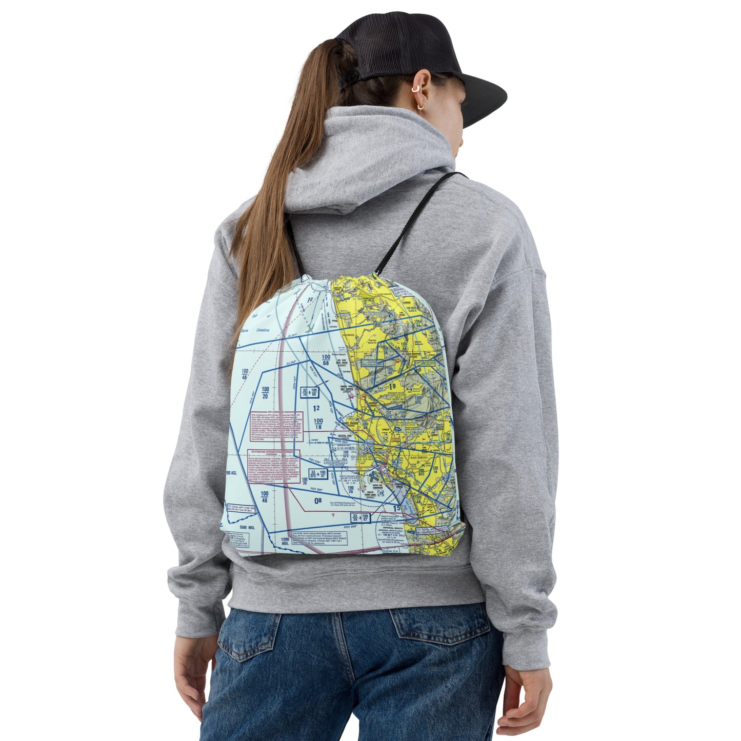 San Diego TAC Chart drawstring bag