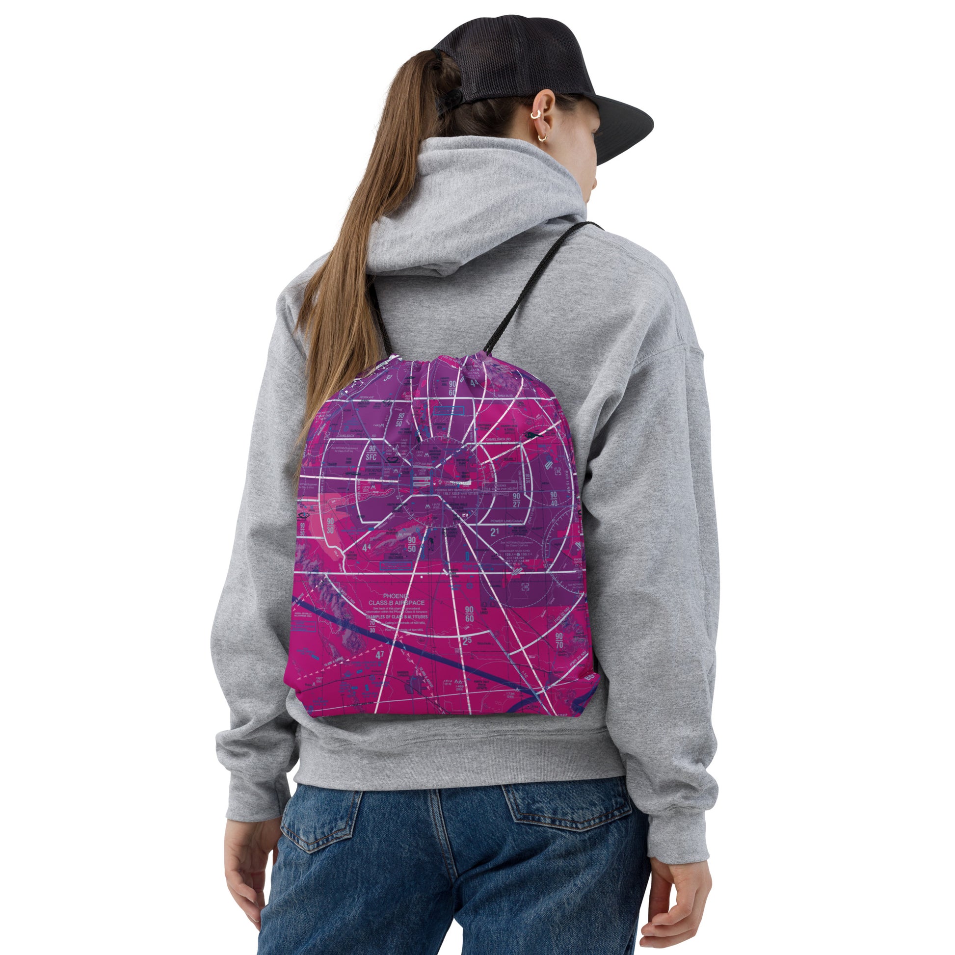 Phoenix TAC Chart drawstring bag (purple)