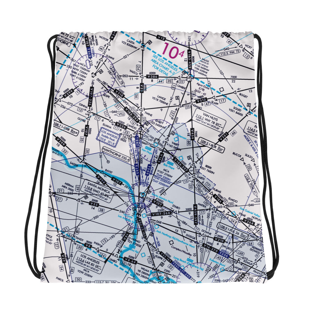 Enroute Low Altitude Chart drawstring bag (ELUS3/white)