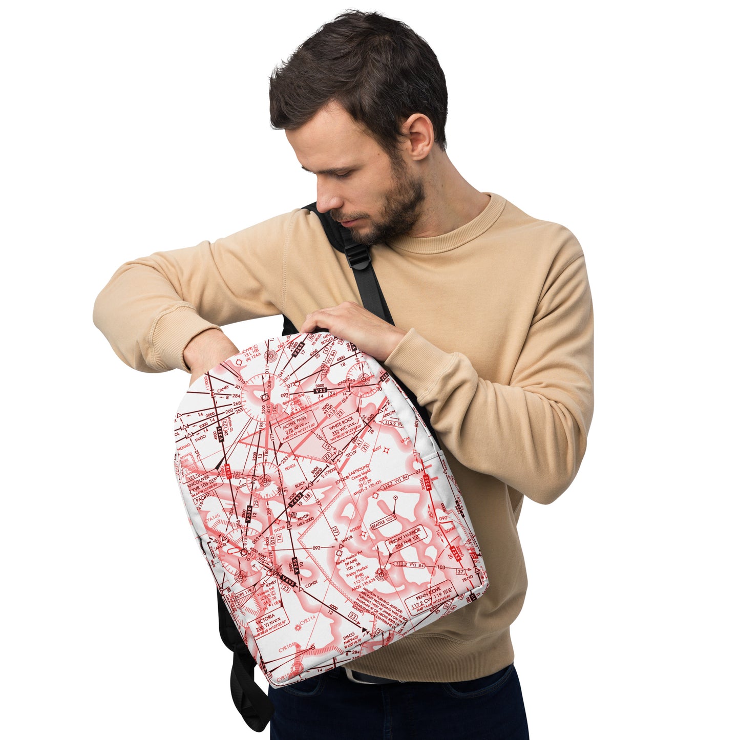 Enroute Low Altitude (ELUS1) Minimalist Backpack (red&white)