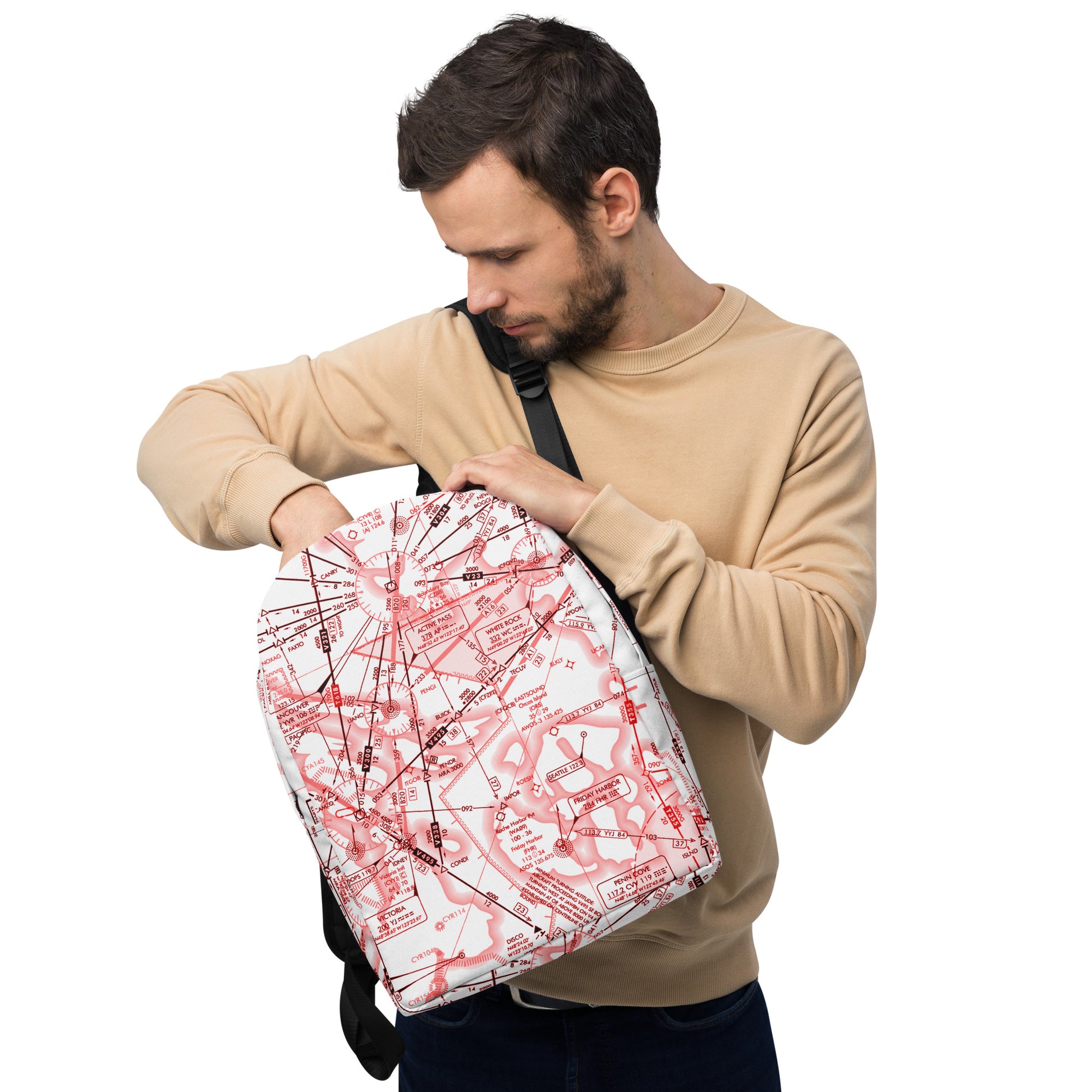 Enroute Low Altitude (ELUS1) Minimalist Backpack (red&white)