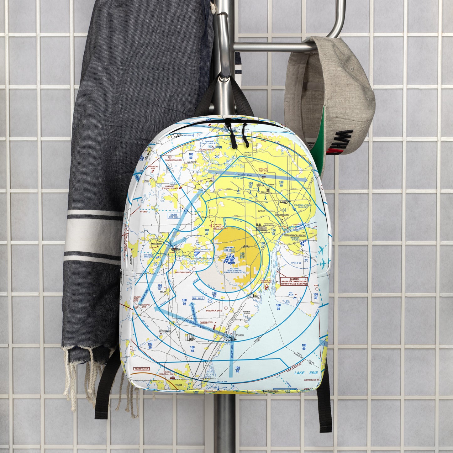 Detroit Flyway Chart Minimalist Backpack